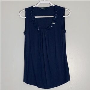 Jones New York Collection Beaded U neck Tank top conservative women’s small